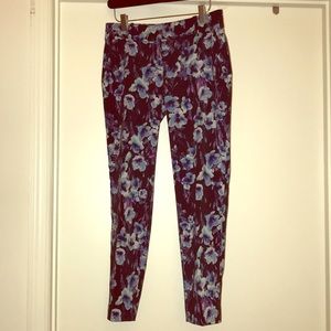 Ann Taylor Floral Pants Sz Petite 0P